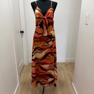 Vibrant Abstract Maxi Dress